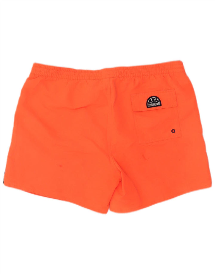 SUNDEK Mens Graphic Swimming Shorts XL Orange Polyester