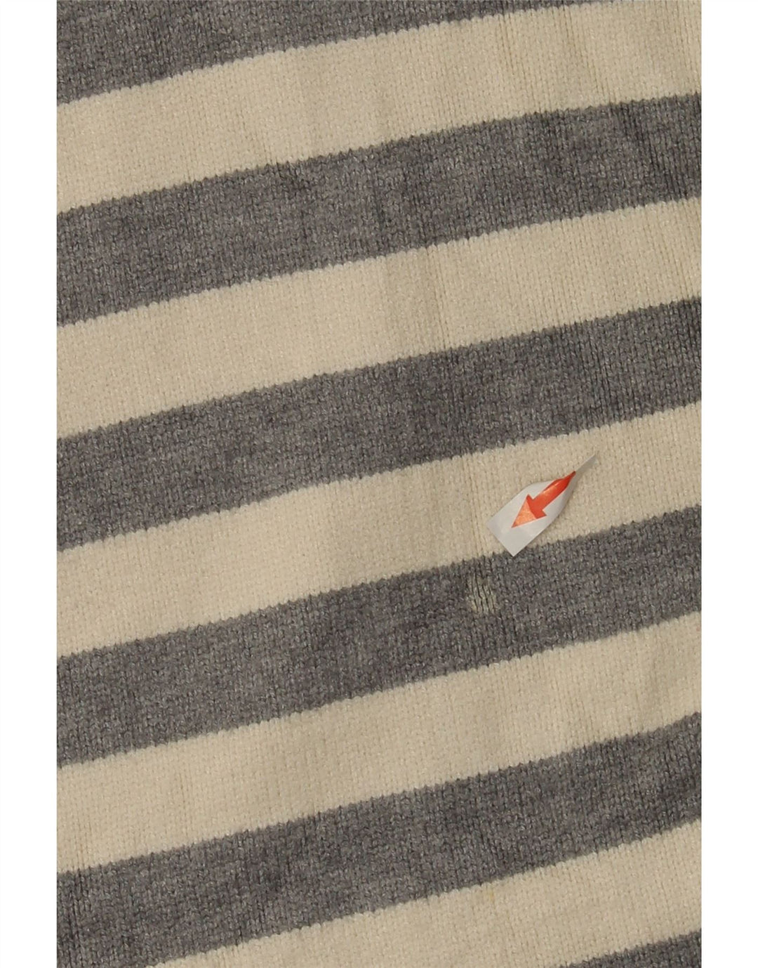 Zara Womens Oversized Crew Neck Jumper Sweater UK 10 Small White Striped