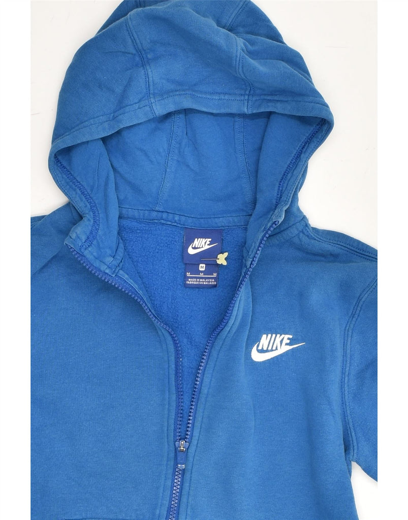 NIKE Boys Zip Hoodie Sweater 10-11 Years Medium Blue Cotton | Vintage Nike | Thrift | Second-Hand Nike | Used Clothing | Messina Hembry 