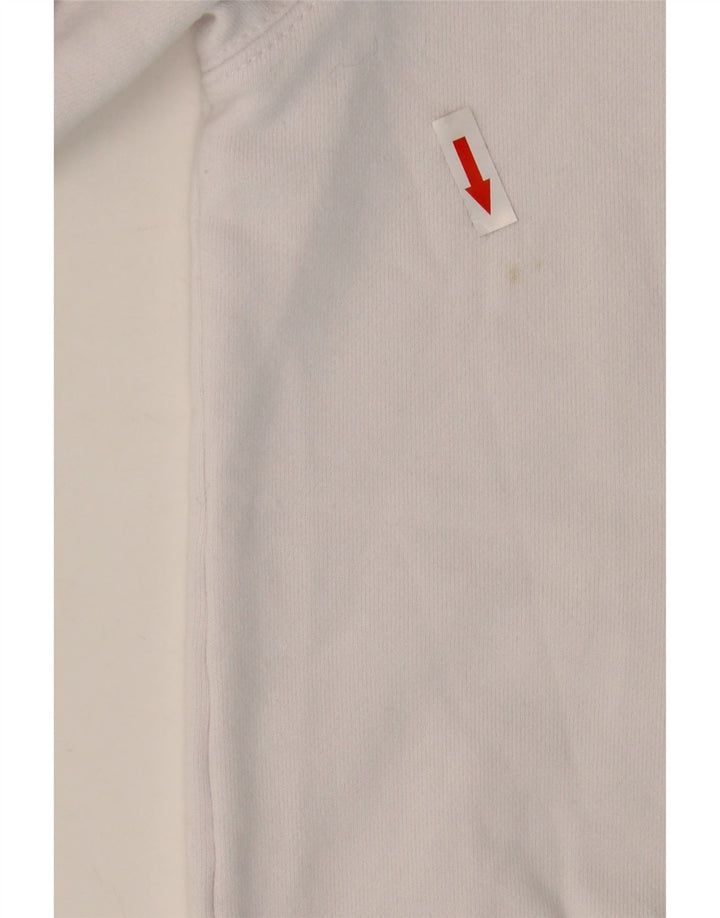 Lacoste Mens Graphic Sweatshirt Jumper Size 3 Small White Cotton