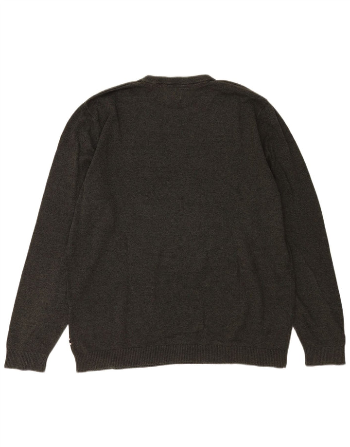 Jack & Jones Mens Crew Neck Jumper Sweater 2XL Grey Cotton