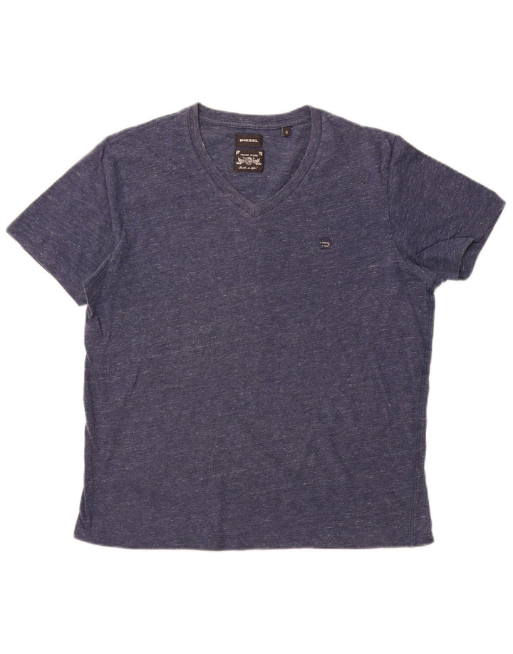 DIESEL Mens T-Shirt Top Small Navy Blue Flecked