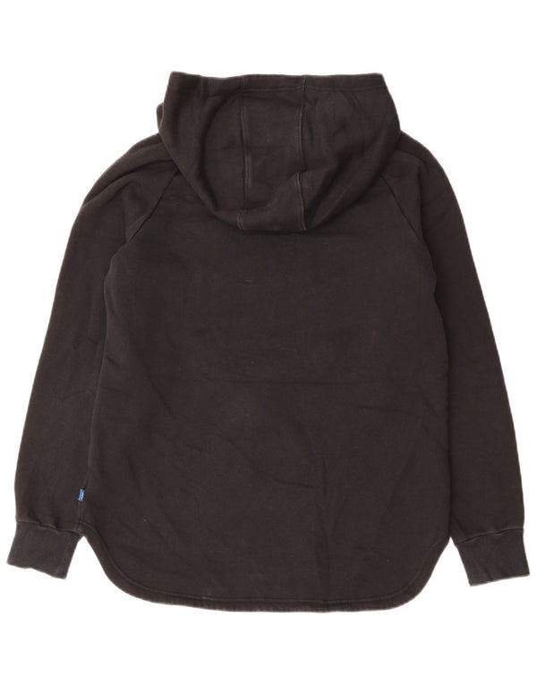 ADIDAS Womens Graphic Hoodie Jumper UK 14 Medium Black Cotton