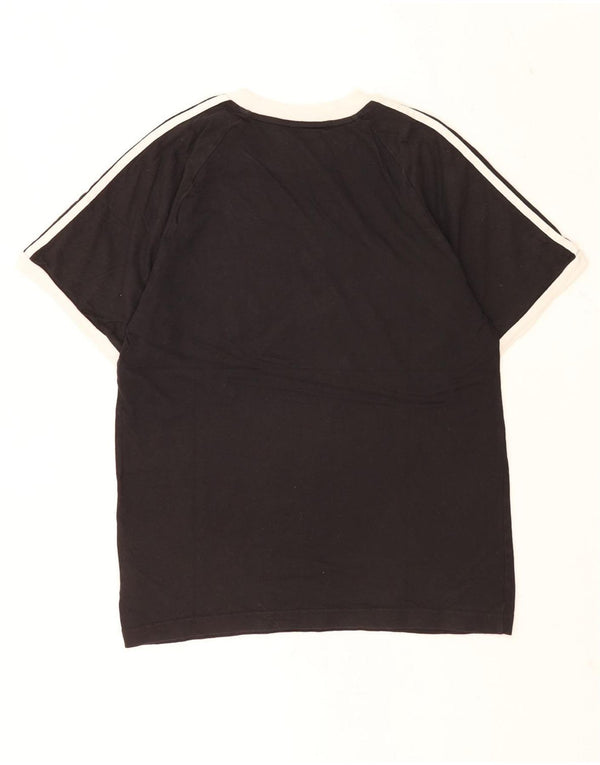 Adidas Mens T-Shirt Top Small Black Cotton