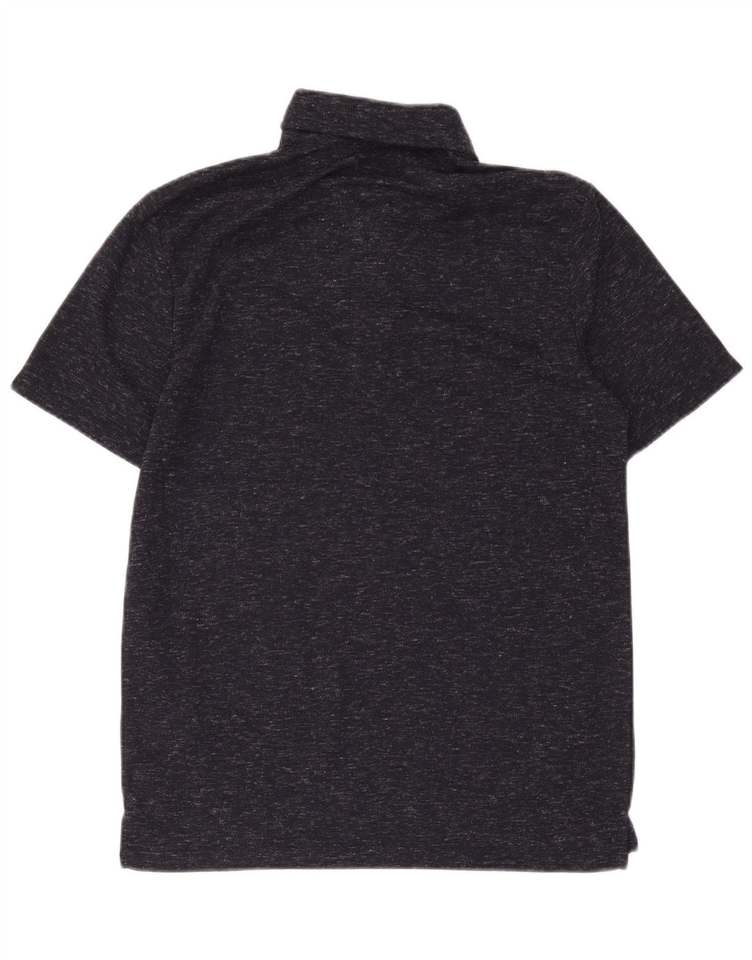 Reiss Mens Polo Shirt Medium Navy Blue Flecked Polyester