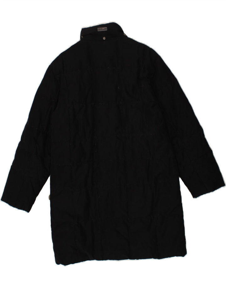 VINTAGE Womens Padded Coat UK 14 Medium Black Polyester Vintage Vintage and Second-Hand Vintage from Messina Hembry 