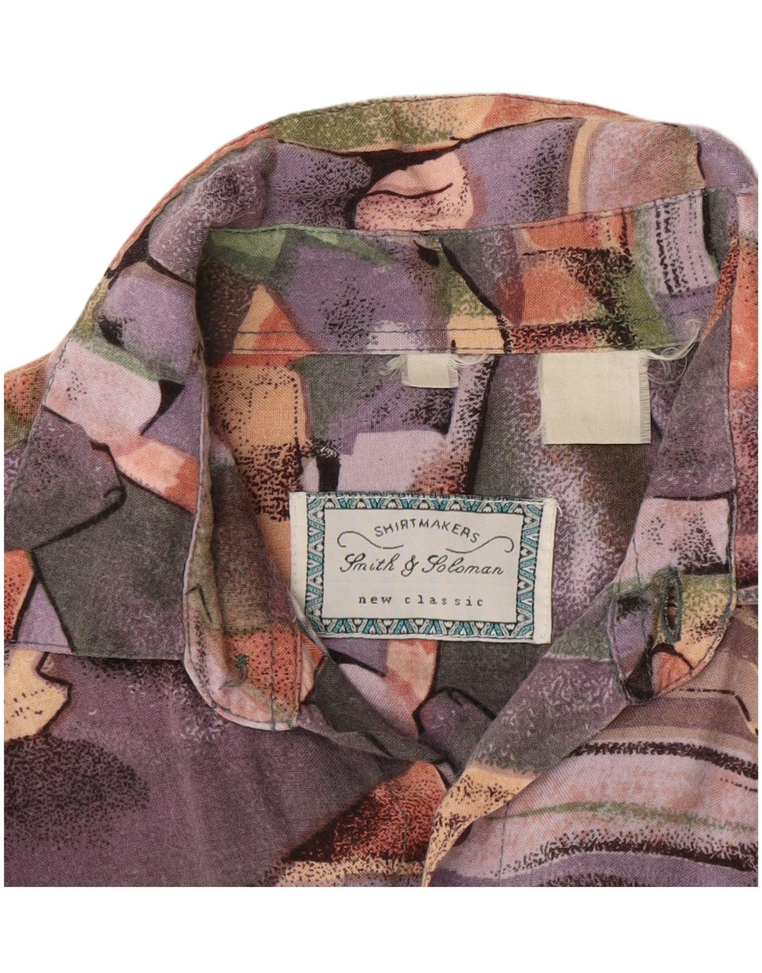 Vintage Mens Shirt Large Multicoloured Patchwork