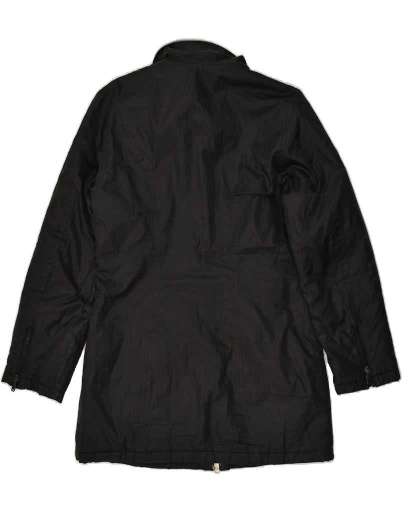 GAS Womens Windbreaker Coat UK 10 Small Black Polyester | Vintage Gas | Thrift | Second-Hand Gas | Used Clothing | Messina Hembry 