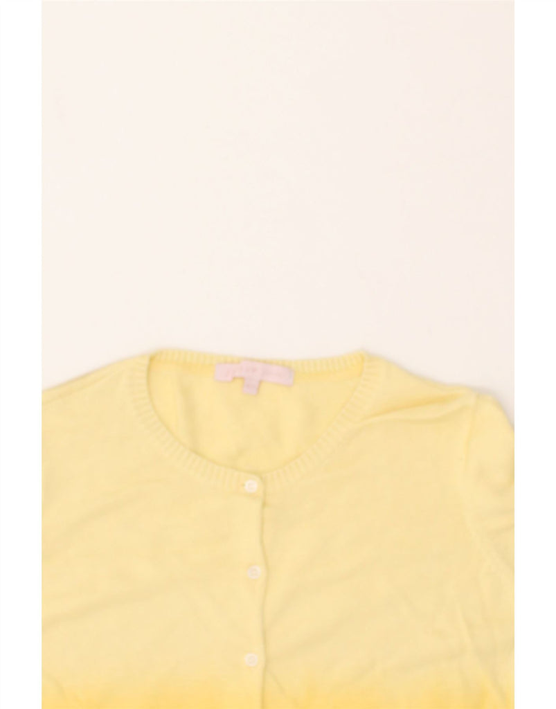 JIGSAW Girls Cardigan Sweater 10-11 Years Yellow Colourblock Cotton | Vintage Jigsaw | Thrift | Second-Hand Jigsaw | Used Clothing | Messina Hembry 