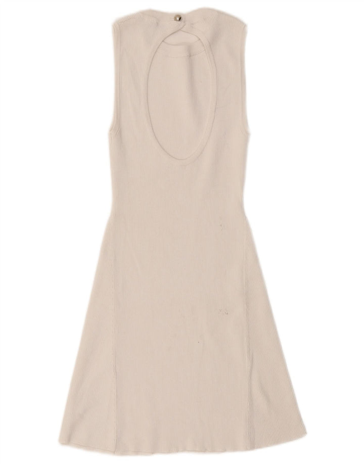 ZARA Womens Sleeveless Jumper Dress UK 8 Small White