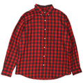 Chaps Mens Flannel Shirt 2XL Red Check Cotton