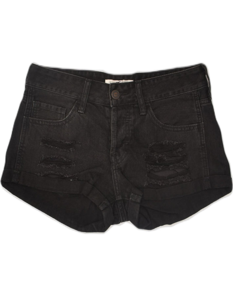 HOLLISTER Womens Distressed Denim Shorts W26 Small Black | Vintage Hollister | Thrift | Second-Hand Hollister | Used Clothing | Messina Hembry 