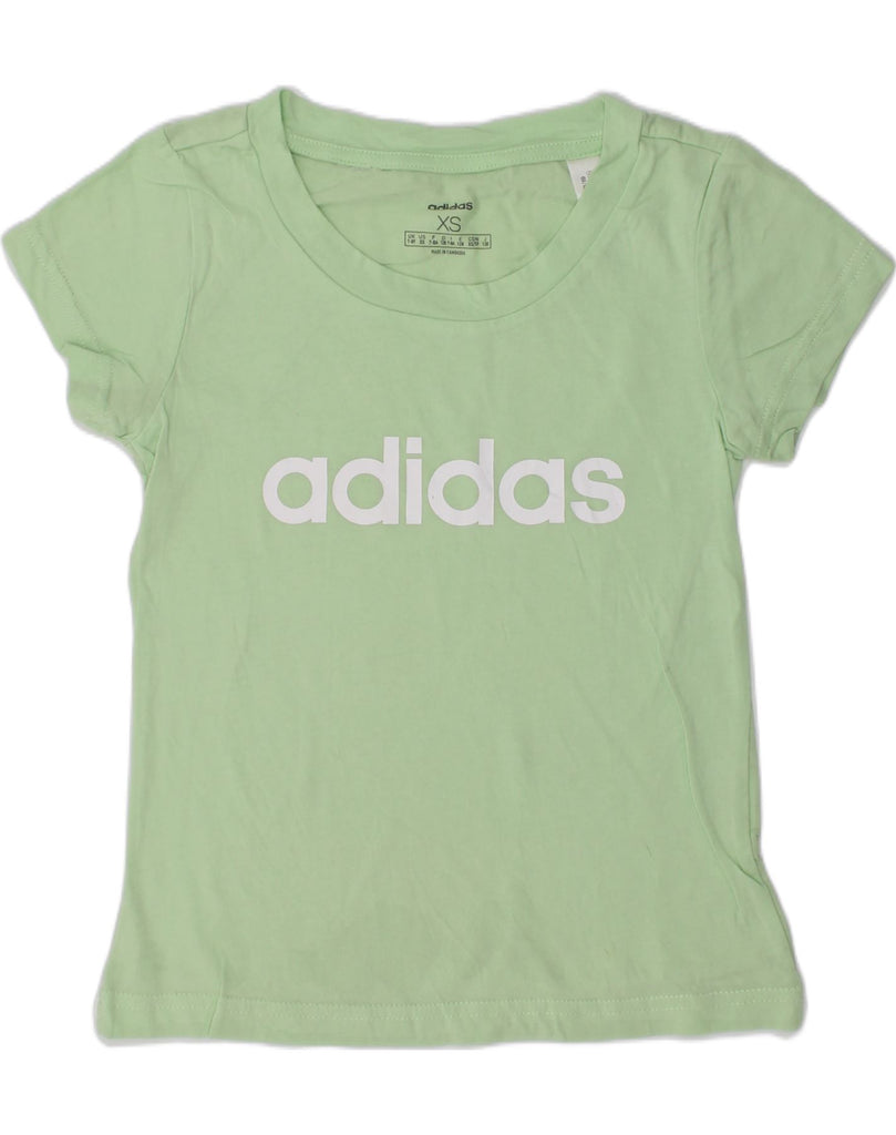 ADIDAS Boys Graphic T-Shirt Top 7-8 Years XS Green | Vintage Adidas | Thrift | Second-Hand Adidas | Used Clothing | Messina Hembry 