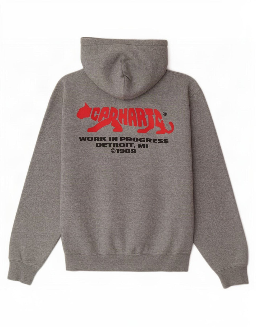 Carhartt Mens Graphic Hoodie Jumper Small Grey Cotton