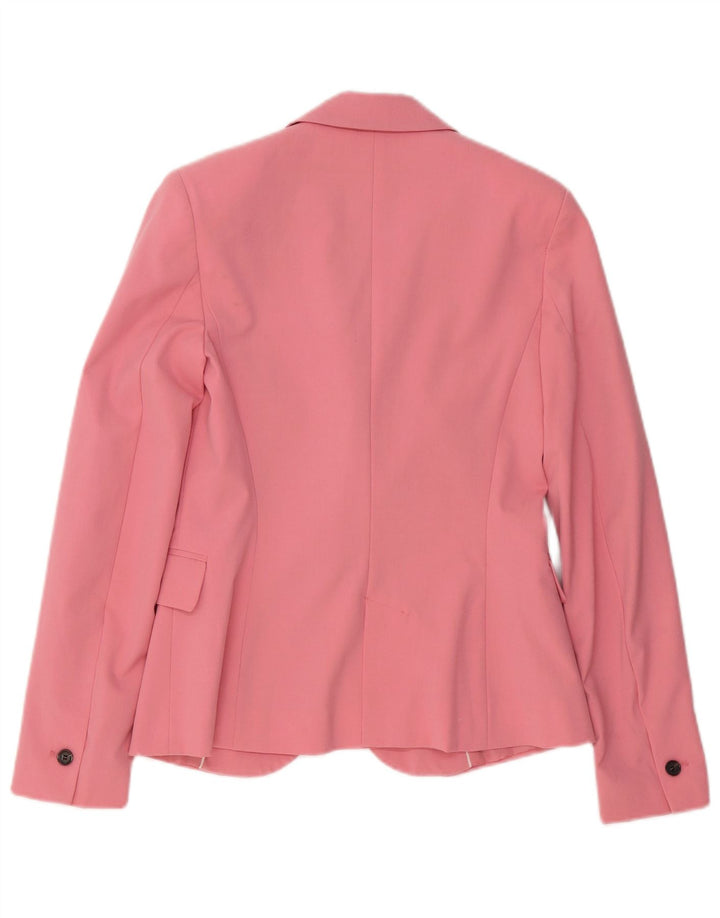 Zara Womens 1 Button Blazer Jacket EU 34 2XS Pink Polyester