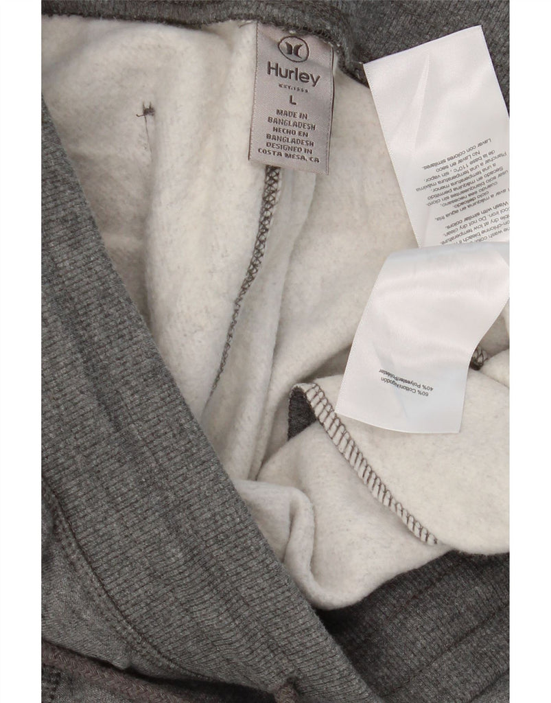 HURLEY Mens Tracksuit Trousers Joggers Large  Grey Cotton Vintage Hurley and Second-Hand Hurley from Messina Hembry 