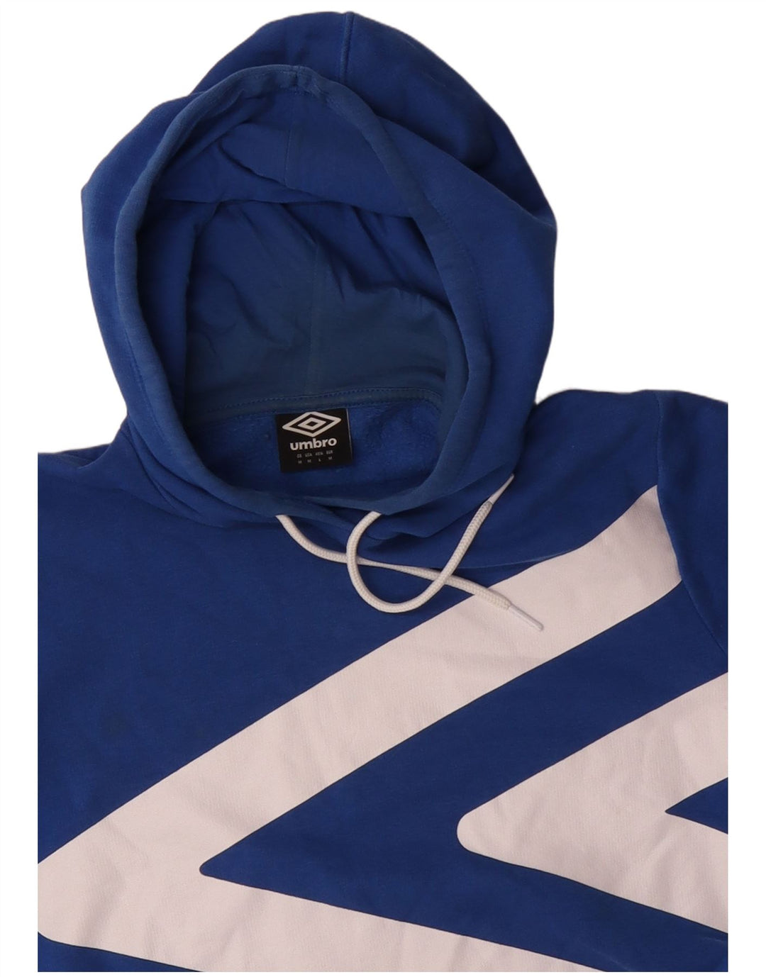 Umbro Mens Graphic Hoodie Jumper Medium Blue Colourblock