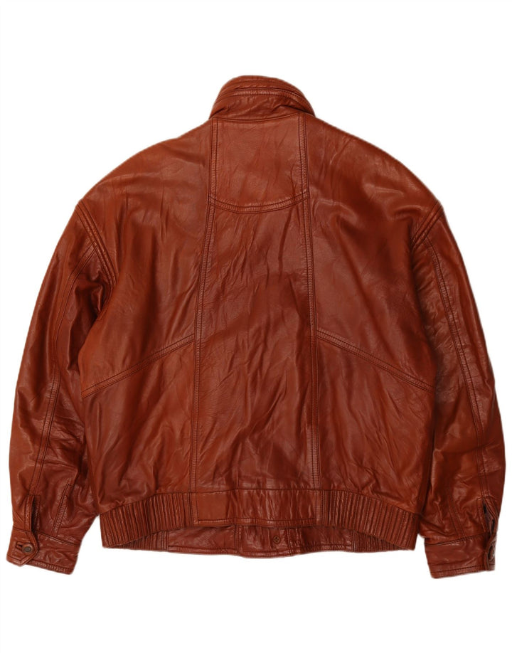 Gimo's Mens Leather Jacket UK 42 XL Brown