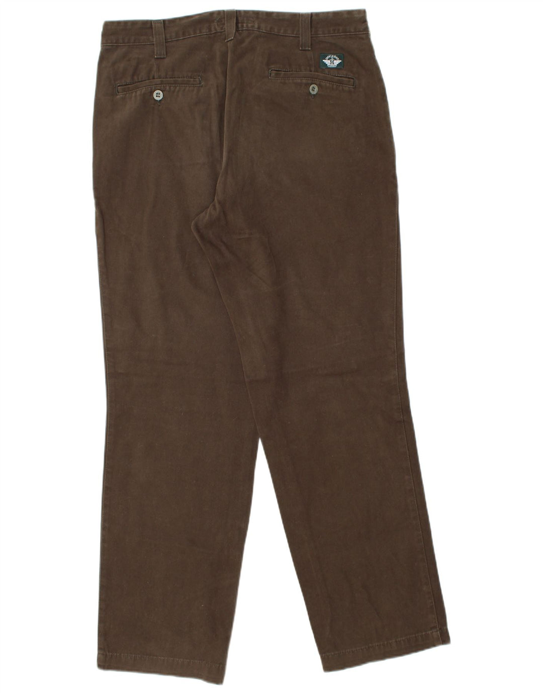 DOCKERS Mens Straight Chino Trousers W34 L32  Brown Cotton