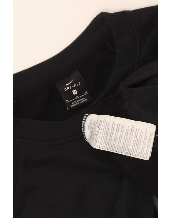 Nike Womens Dri Fit Graphic Oversized Sweatshirt Jumper UK 14 Medium Black