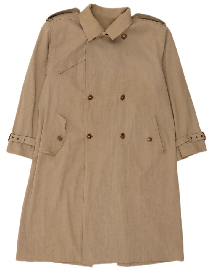 Vintage Mens Trench Coat UK 42 XL Beige
