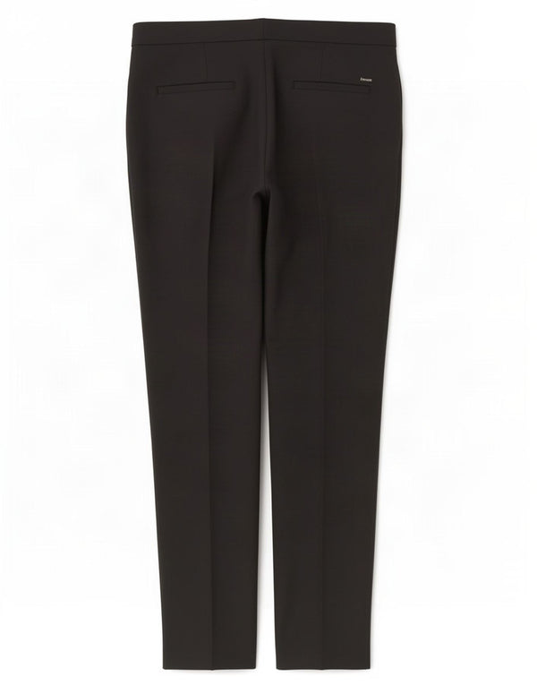 Zara Womens Slim Casual Trousers EU 42 Large W32 L28 Black Cotton