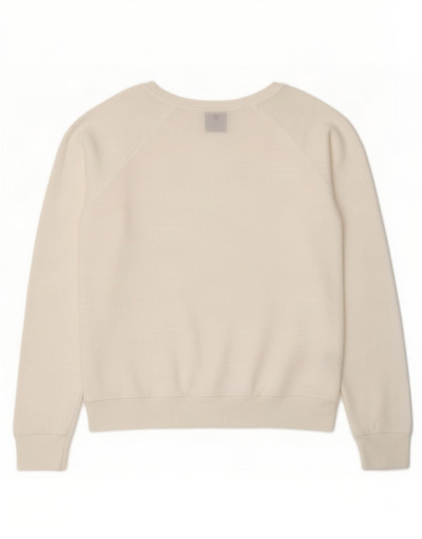 Topshop Womens Boat Neck Jumper Sweater UK 10 Small White Viscose