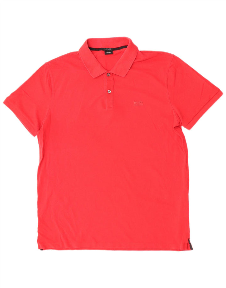 Hugo Boss Mens Regular Fit Polo Shirt 2XL Red Cotton