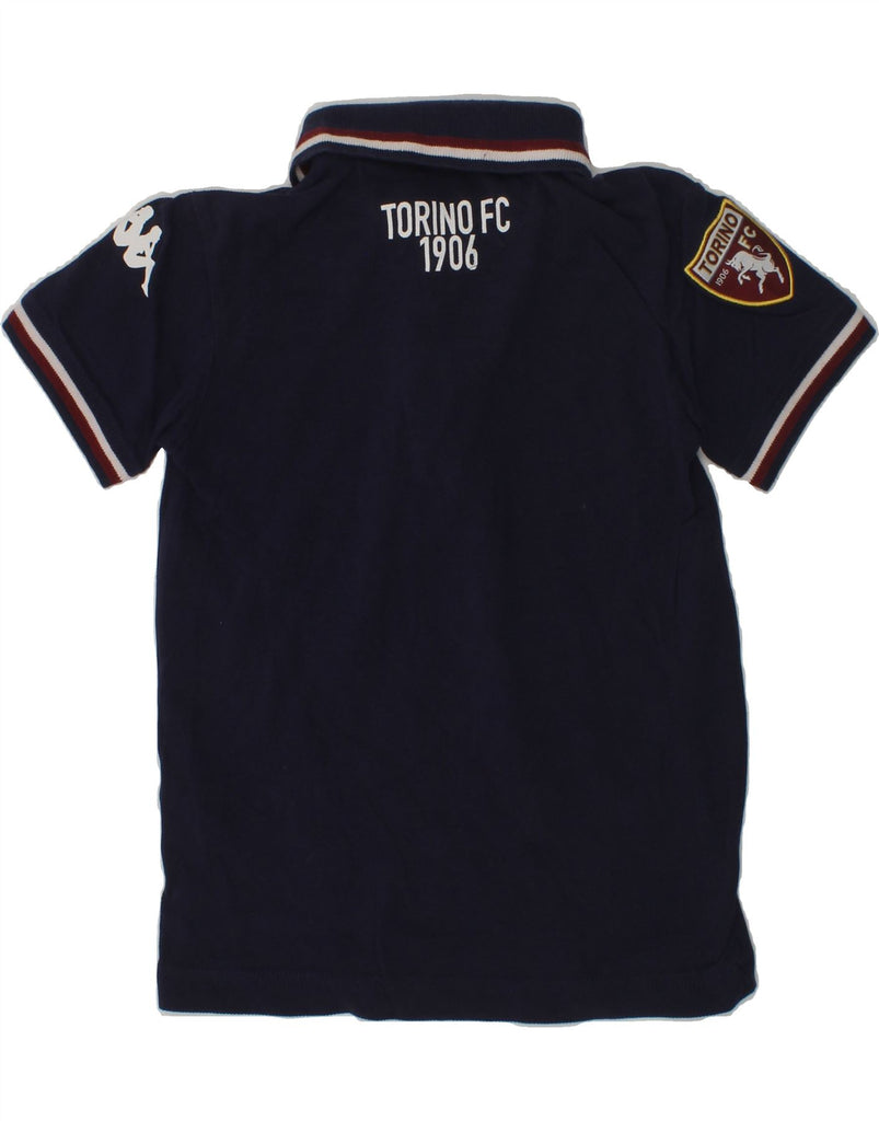 KAPPA Boys Graphic Polo Shirt 7-8 Years Navy Blue Cotton | Vintage Kappa | Thrift | Second-Hand Kappa | Used Clothing | Messina Hembry 