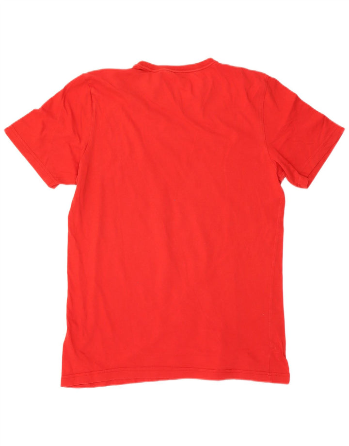 Adidas Mens Graphic T-Shirt Top Medium Red Cotton