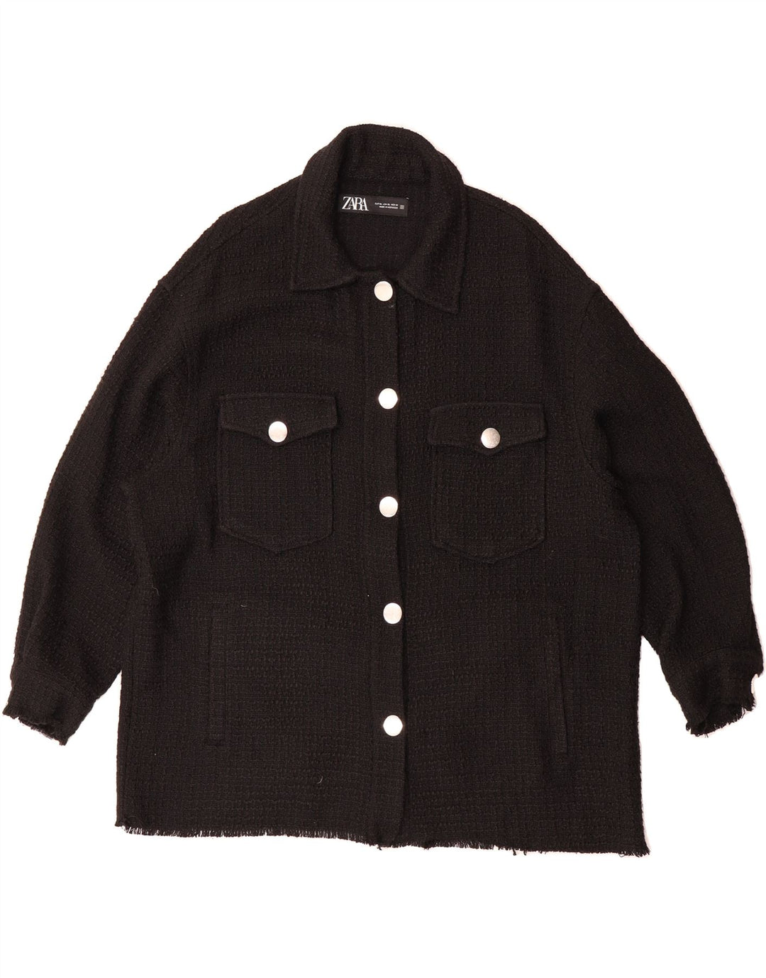 ZARA Womens Bomber Jacket UK 18 XL Black Polyester Vintage Zara and Second-Hand Zara from Messina Hembry 