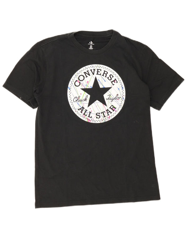 Converse Mens Chuck Taylor Graphic T-Shirt Top Small Black Cotton