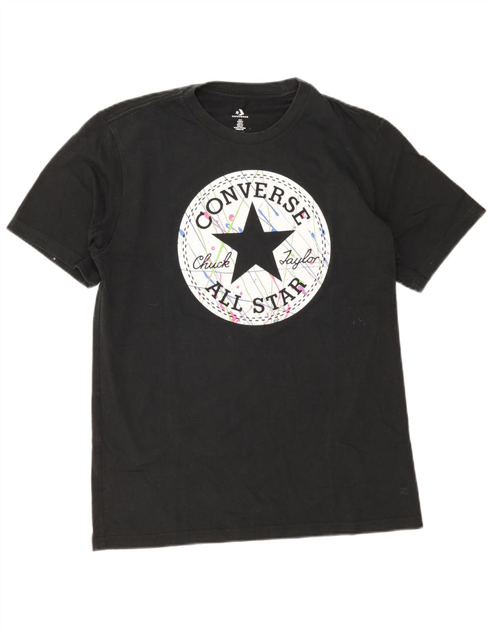Converse Mens Chuck Taylor Graphic T-Shirt Top Small Black Cotton