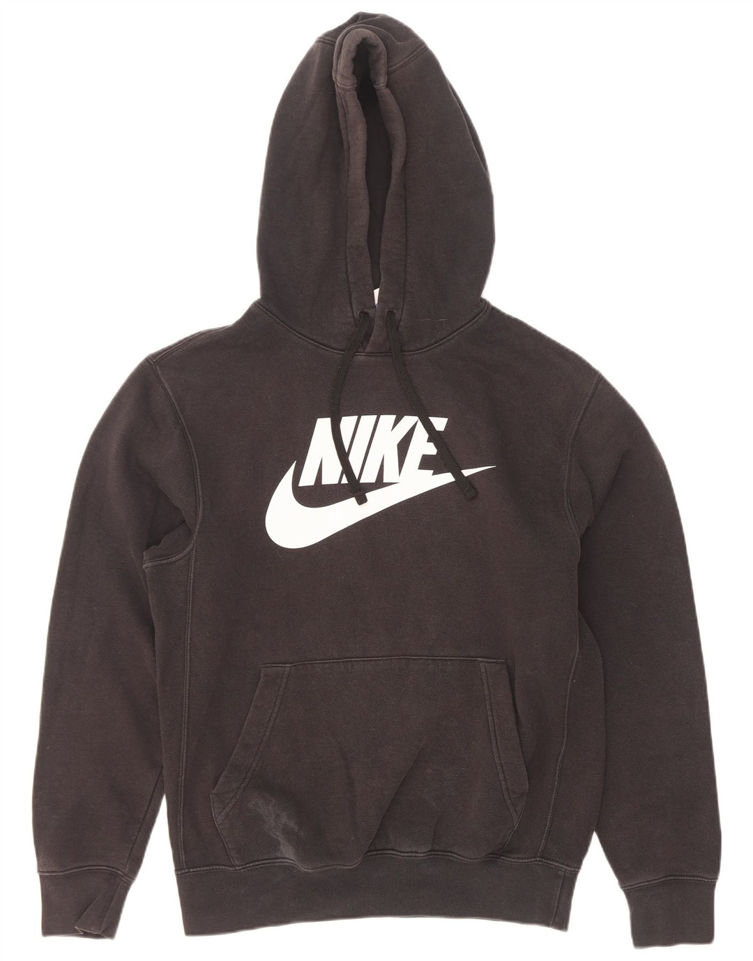 Nike Mens Graphic Hoodie Jumper Small Black Cotton