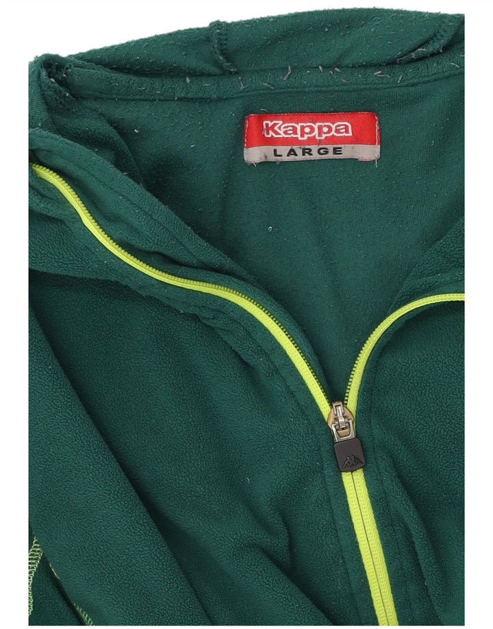 KAPPA Mens Hooded Fleece Jacket UK 40 Large Green