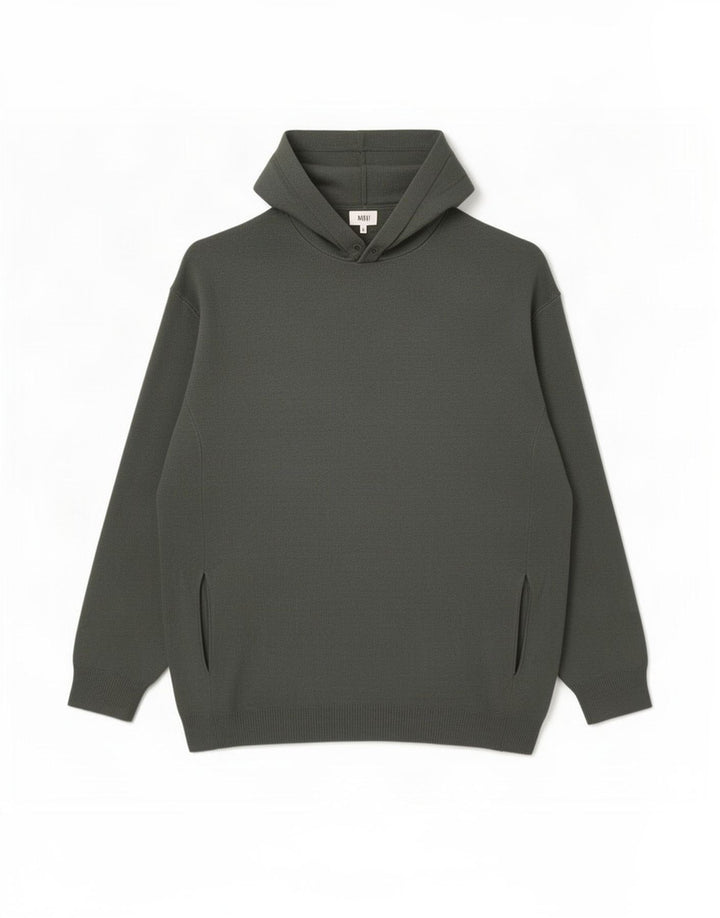 Zara Mens Hooded Jumper Sweater Large Grey Viscose