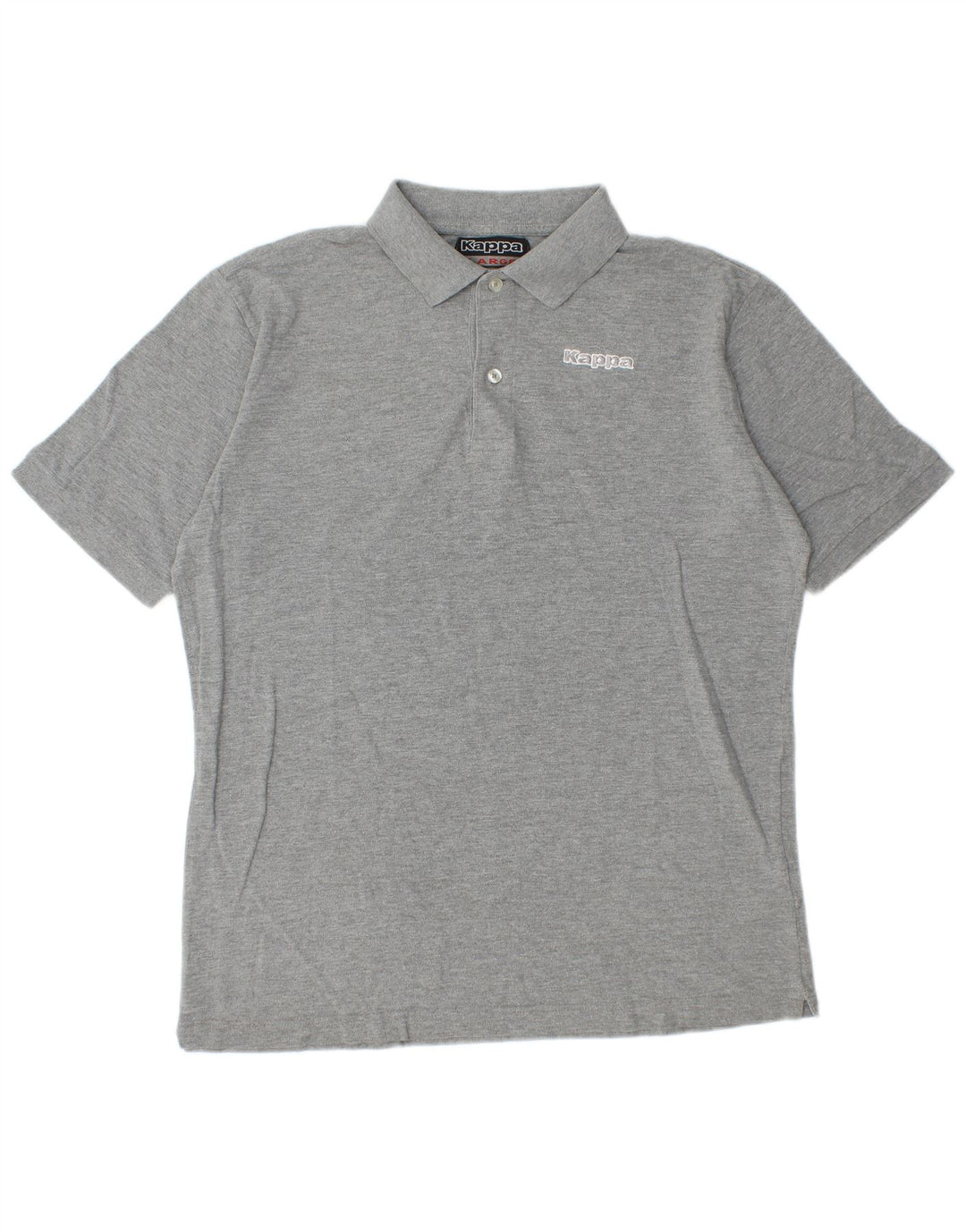 Kappa Mens Polo Shirt Large Grey Flecked Cotton