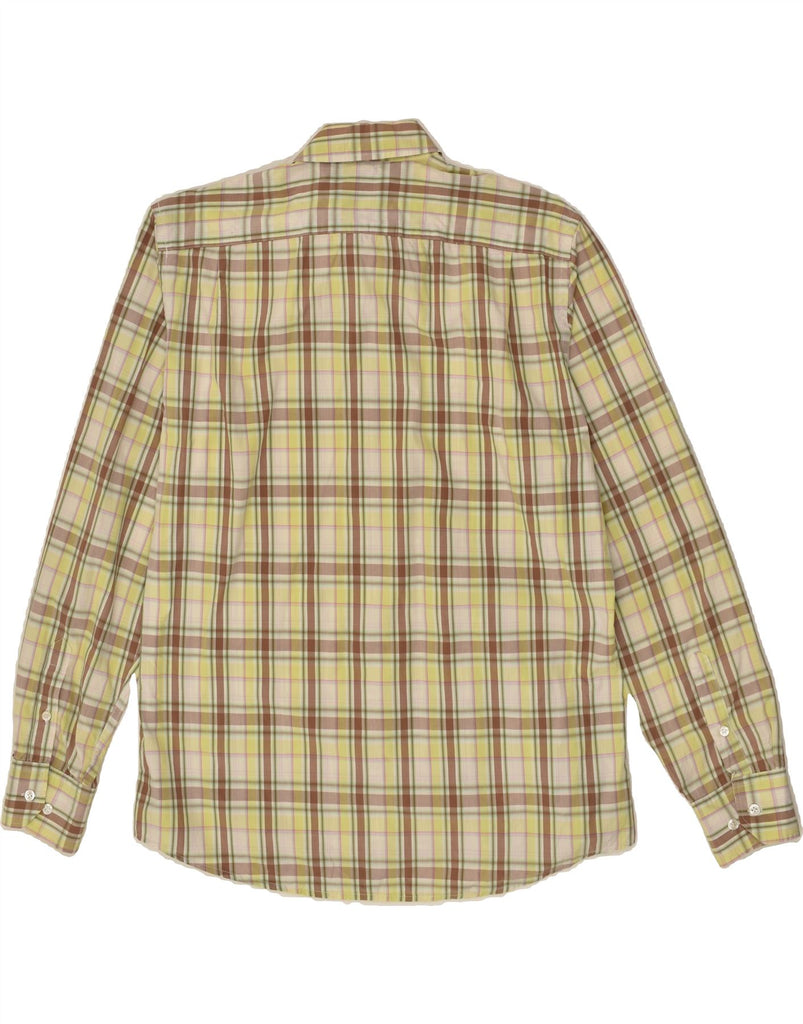 GAS Mens Shirt XL Yellow Check Cotton | Vintage Gas | Thrift | Second-Hand Gas | Used Clothing | Messina Hembry 