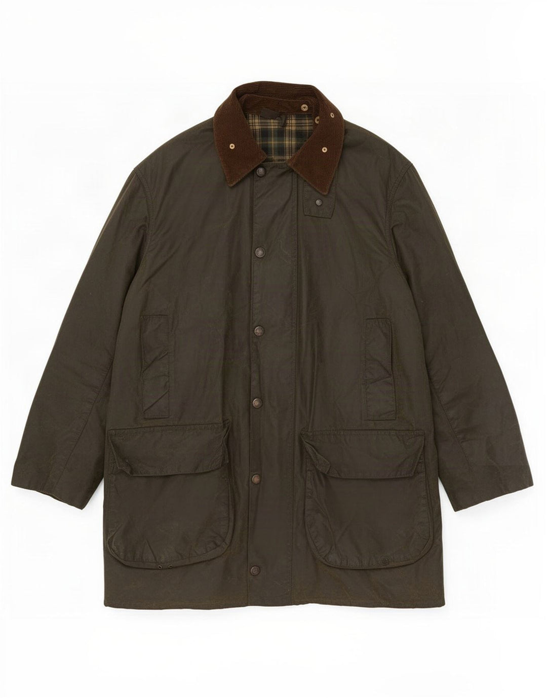 Barbour Mens Waxed Cotton Jacket UK 40 Large Khaki