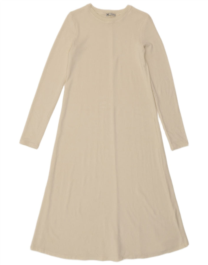 Zara Womens Maxi Jumper Dress UK 10 Small White
