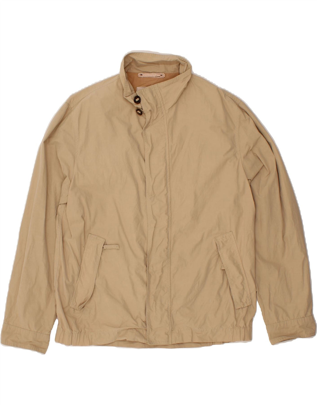 MARINA YACHTING Mens Bomber Jacket IT 50 Large Beige Cotton Vintage Marina Yachting and Second-Hand Marina Yachting from Messina Hembry 