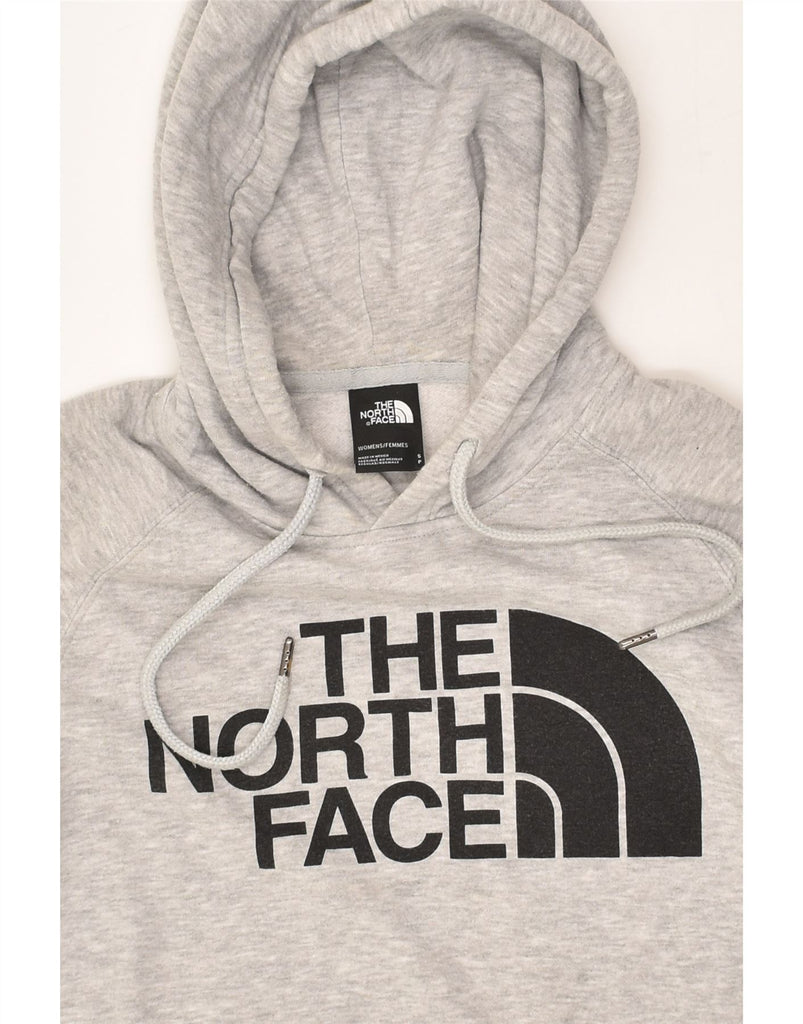 THE NORTH FACE Womens Graphic Hoodie Jumper UK 10 Small Grey Cotton | Vintage The North Face | Thrift | Second-Hand The North Face | Used Clothing | Messina Hembry 