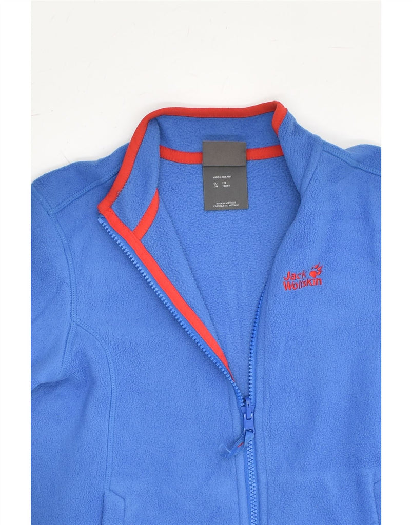 JACK WOLFSKIN Boys Fleece Jacket 7-8 Years Blue Polyester | Vintage Jack Wolfskin | Thrift | Second-Hand Jack Wolfskin | Used Clothing | Messina Hembry 