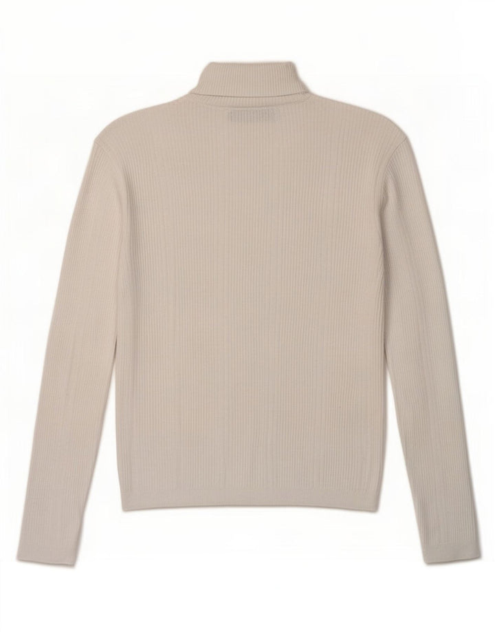 Marks & Spencer Womens Crop Top Long Sleeve UK 8 Small White Viscose