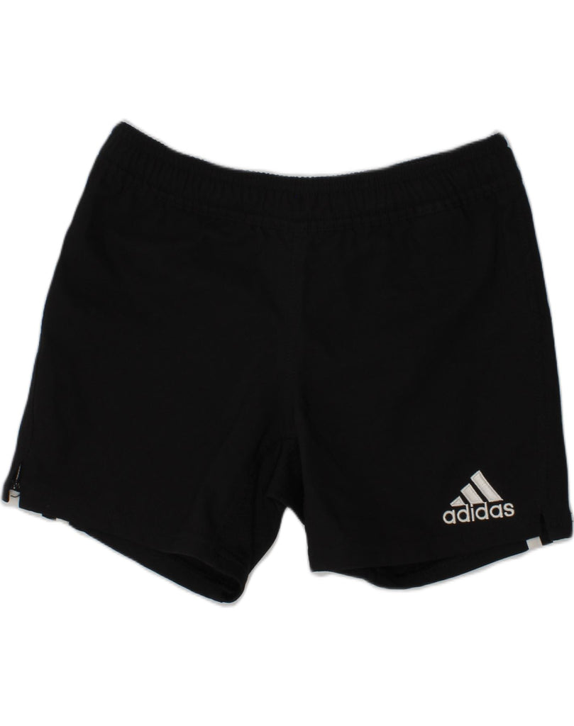 ADIDAS Boys Sport Shorts 7-8 Years Black Polyester | Vintage Adidas | Thrift | Second-Hand Adidas | Used Clothing | Messina Hembry 