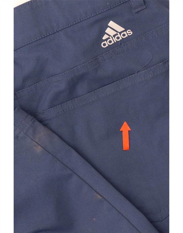 Adidas Mens Slim Casual Trousers W32 L30 Blue Polyamide