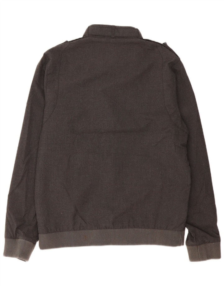 QUIKSILVER Mens Military Bomber Jacket UK 36 Small Grey Polyester