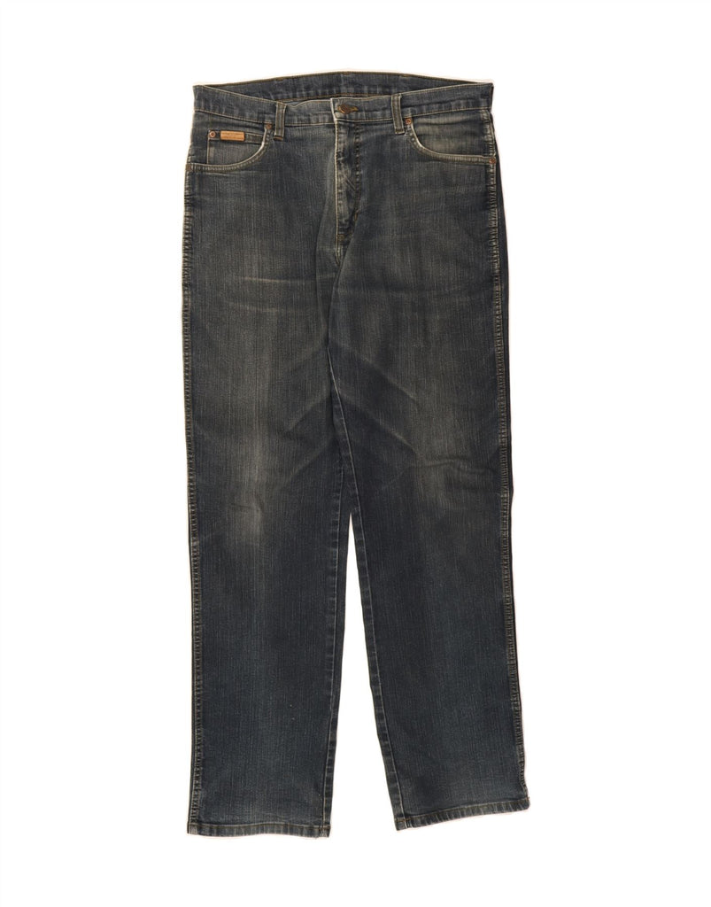 WRANGLER Mens Texas Stretch Straight Jeans W35 L34 Blue Cotton Vintage Wrangler and Second-Hand Wrangler from Messina Hembry 