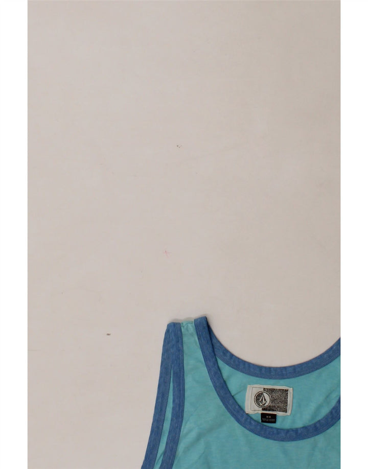 VOLCOM Womens Vest Top UK 14 Medium Blue Cotton Vintage Volcom and Second-Hand Volcom from Messina Hembry 