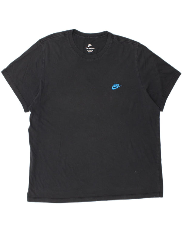 NIKE Mens T-Shirt Top 2XL Black Cotton